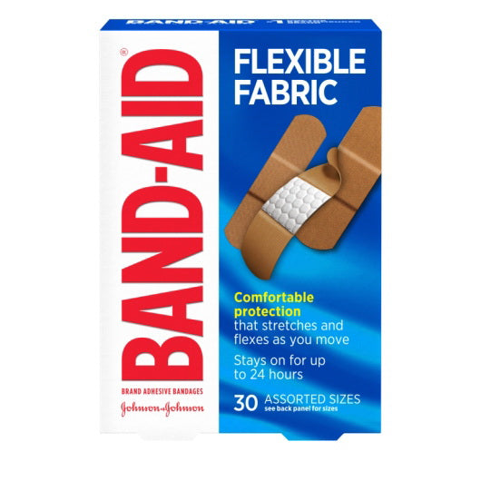 Kenvue Babab Flexible Fabric Assorted Bandages Box 4 - 6 - 30 Cnt - 30 Count - 24 Per Case