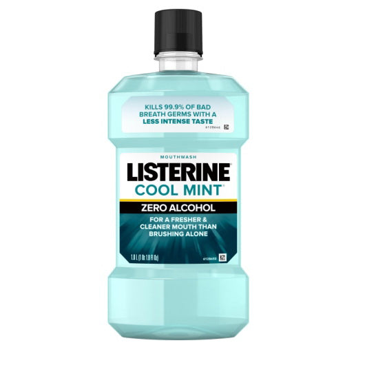 Kenvue Listerine Zero Alcohol Clean Mint Mouthwash 6 - 1 Light - 6 Per Case
