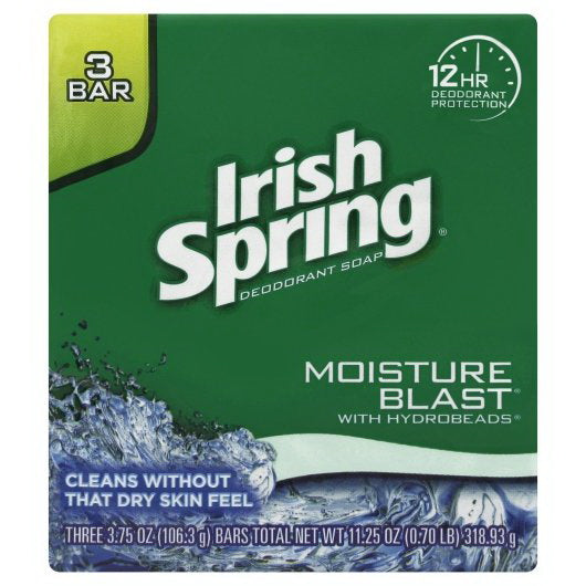 Colgate-palmolive Irish Spring Bar Soap Moisture Blast 3 Bar 18 - 3.7 Ounce