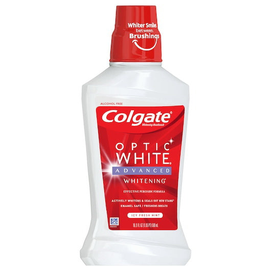 Colgate-palmolive Colgate Optic White High Impact White Icy Fresh Mint Mouthwash 6 - 16 Fo - 16 Fluid Ounce - 6 Per Case