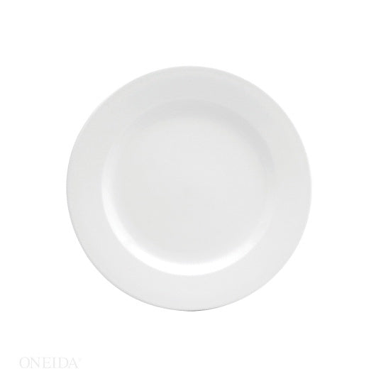 Oneida 7 1/8" Buffalo Cream White Rolled Edge Plate 36-1 Each - 36 Per Case