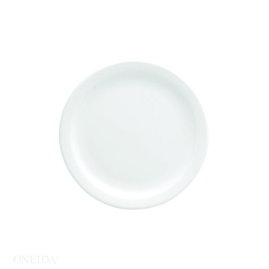 Oneida 7.25 Inch Buffalo Bright White Narrowrim Plate 1 - 36 Each - 1 Per Case