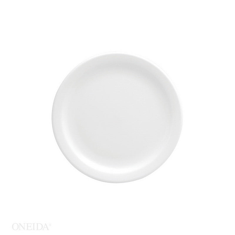Oneida 10.375 Buffalo Bright White Narrow Rim Plate 1 - 12 Each - 1 Per Case