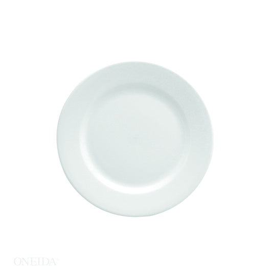 Oneida 9 Inch Buffalo Bright White Rolled Edge Plate 1 - 24 Each - 1 Per Case