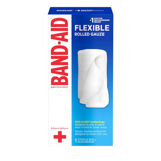 Kenvue Johnson & Johnson 4 Inch X 2.5 Yard Flexiblerolled Gauze Box 8 - 3 - 2.5 Yd - 24 Per Case