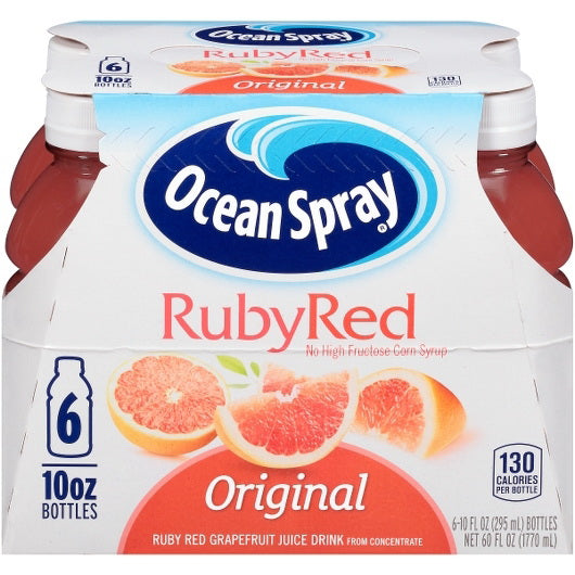 Ocean Spray Z Ruby Red Grapefruit Np 10 Ounce Size - 24 Per Case