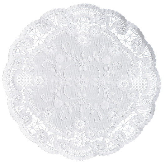Hoffmaster Doily Paper White 5 Round French Lace - 1 Per Case