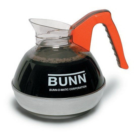Bunn-o-matic/equipment Bunn Orange Handle Easy Pour Glass Decaffeinated Coffee Decanter 1 - 24 Cnt - 24 Count - 1 Per Case