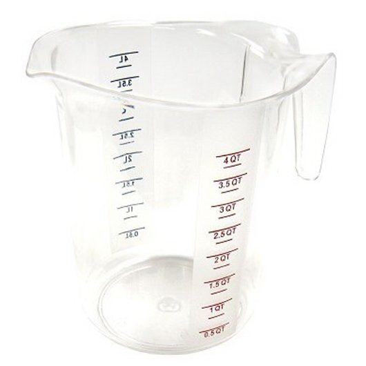 Winco Industries Co. Winco Measuring Cup Polycarbonate 4 Quart 1- 6 Each