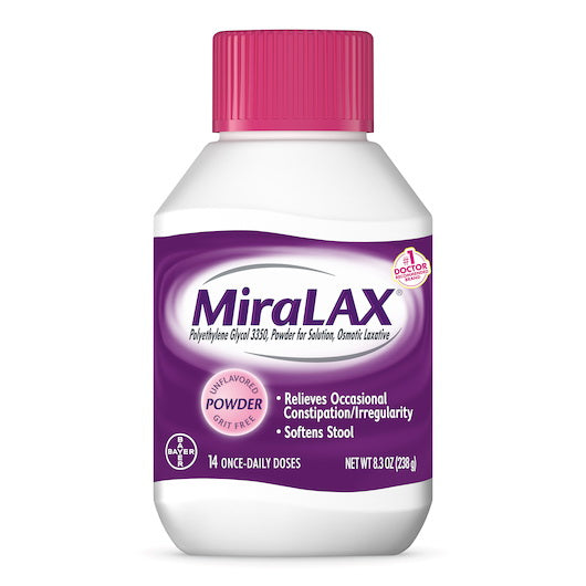Bayer Miralax 14 Dose 8.3 Ounce 238 G 3 Pc Inner Ro