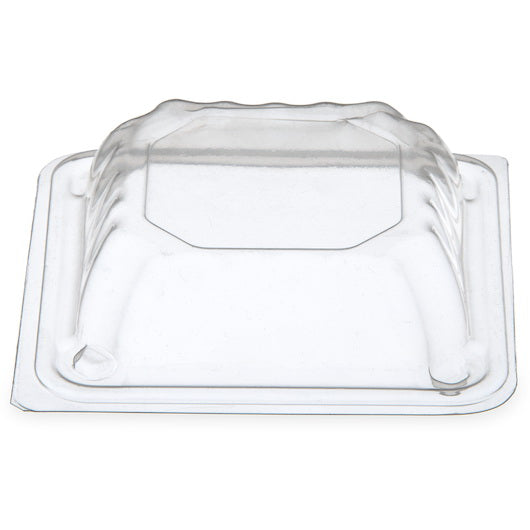 Dinex Dome Lid for Square Bowl (1000/Cs) - Clear - 1000 Per Case