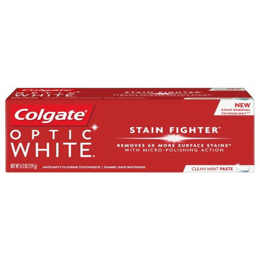 Colgate-palmolive Colgate Optic White Toothpaste Stain Fighterclean Mint Toothpaste 4 - 6 - 4.2 Ounce