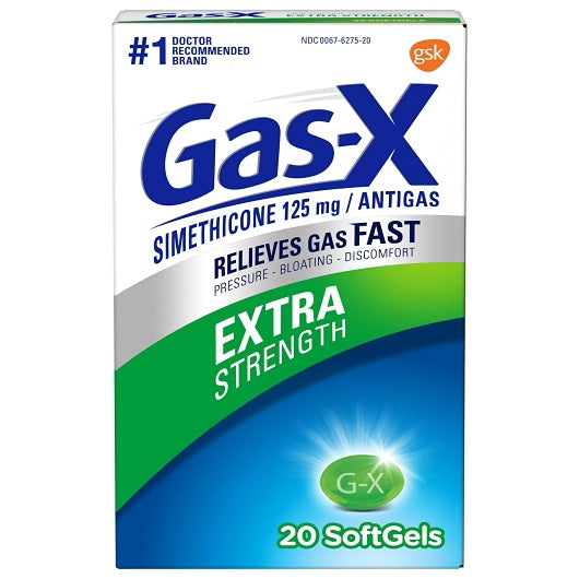 Haleon Gas-x Soft Gel 125 Milligram 4 - 6 - 20 Each - 24 Per Case