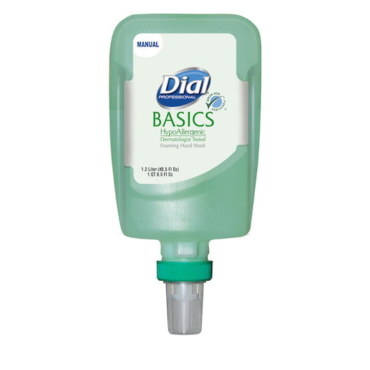 Dial Corporation Dmd Dial(r) Basics Foaming Hand Wash Fit Universal Manual - 3/1.2 Liter - 40.5 Fluid Ounce - 3 Per Case