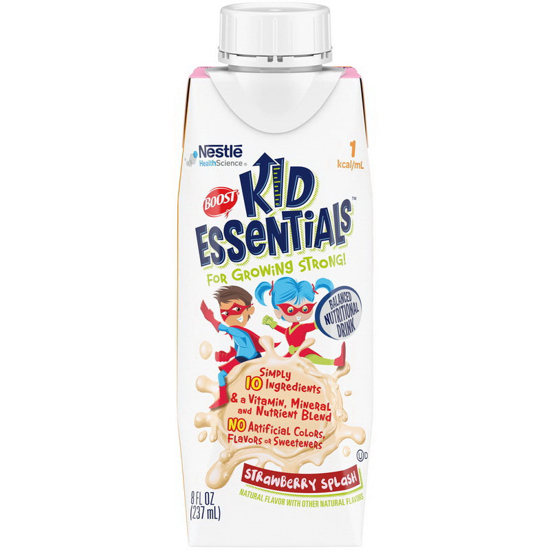 Nestle Health Science Med Nutrition Boost Kid Essentials Strawberry Splash Carton 8.01 Fluid Ounce - 24 Per Case