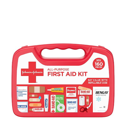 Kenvue Johnson & Johnson First Aid Kit 160 Cnt All Purpose 2 - 3 - 1 Cnt - 1 Count - 6 Per Case
