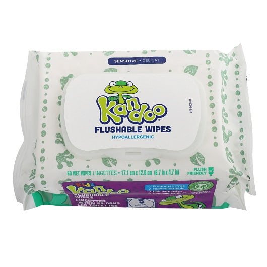 Nehemiah Kandoo Flushable Wipes - Sensitive 6 - 100 Cnt - 100 Count - 6 Per Case