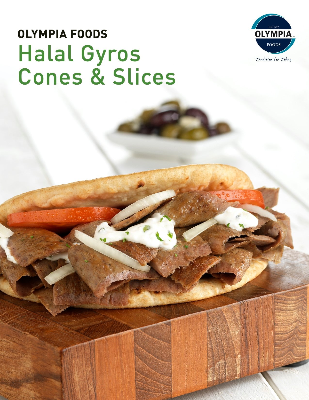 Olympia Foods Raw Halal Gyro Meatloaf20 Pound Each - 2 Per Case