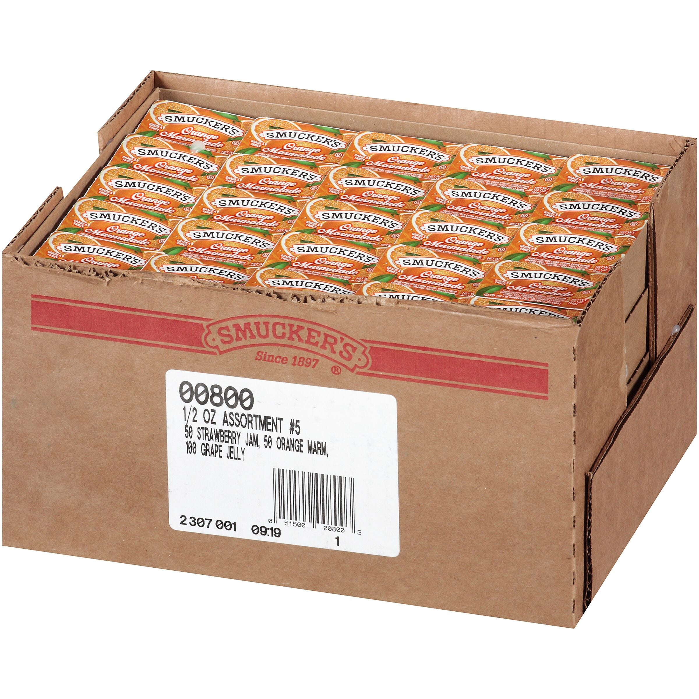 Smucker Assortment Plastic .5 Ounce Size - 6.25Per Case