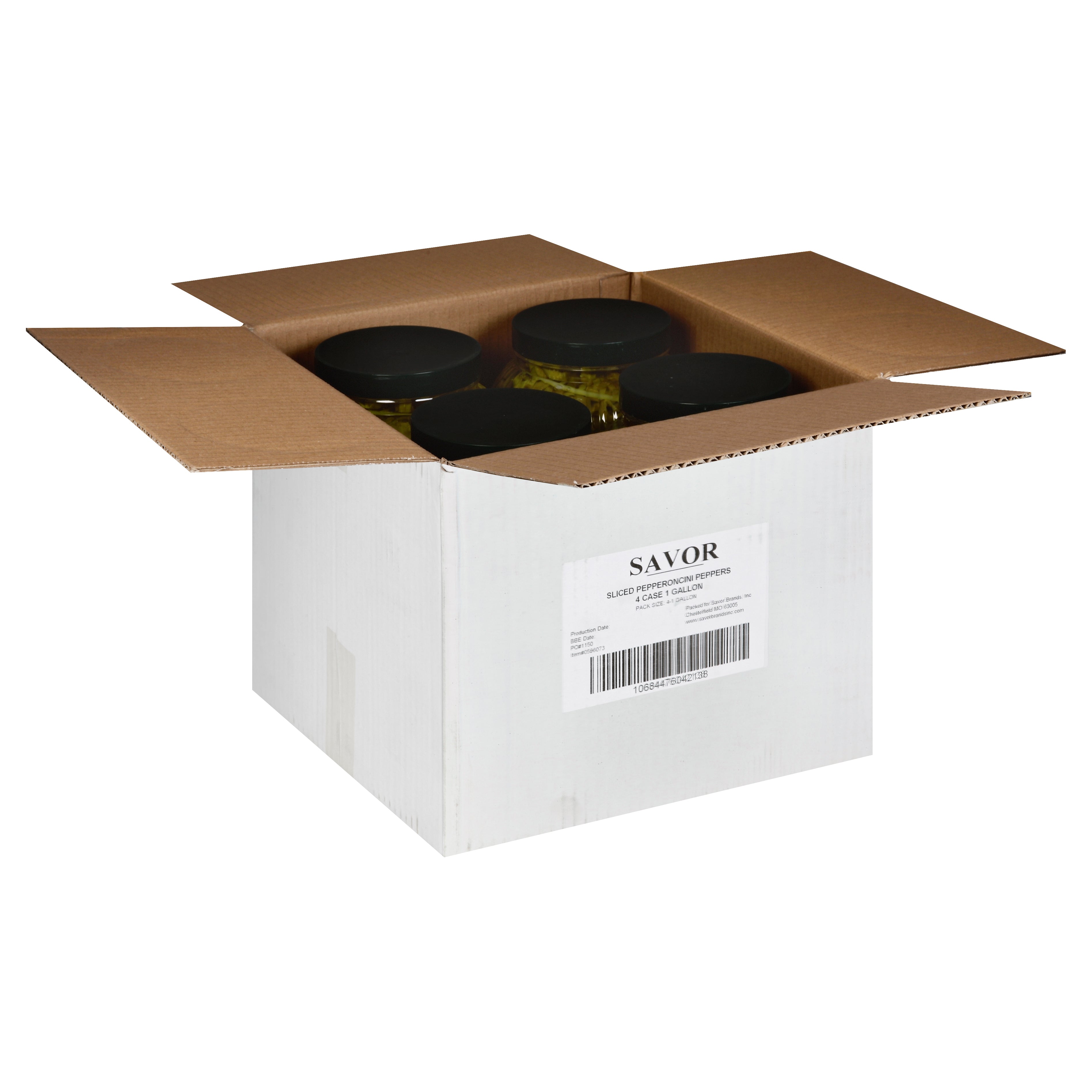 Savor Imports Sliced Pepperoncini Pepper Pet 1 Gallon - 4 Per Case