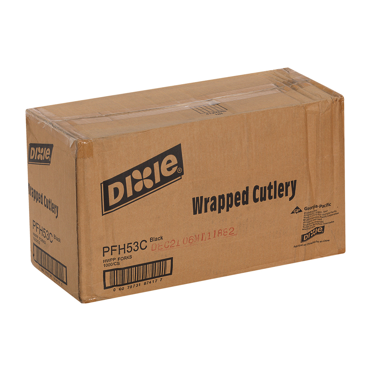 Dixie Products Dixie(r) Heavy-weight Polypropylene Disposable Plastic Forks Individually Wrapped Black 1 000 for - 1000 Count - 1 Per Case