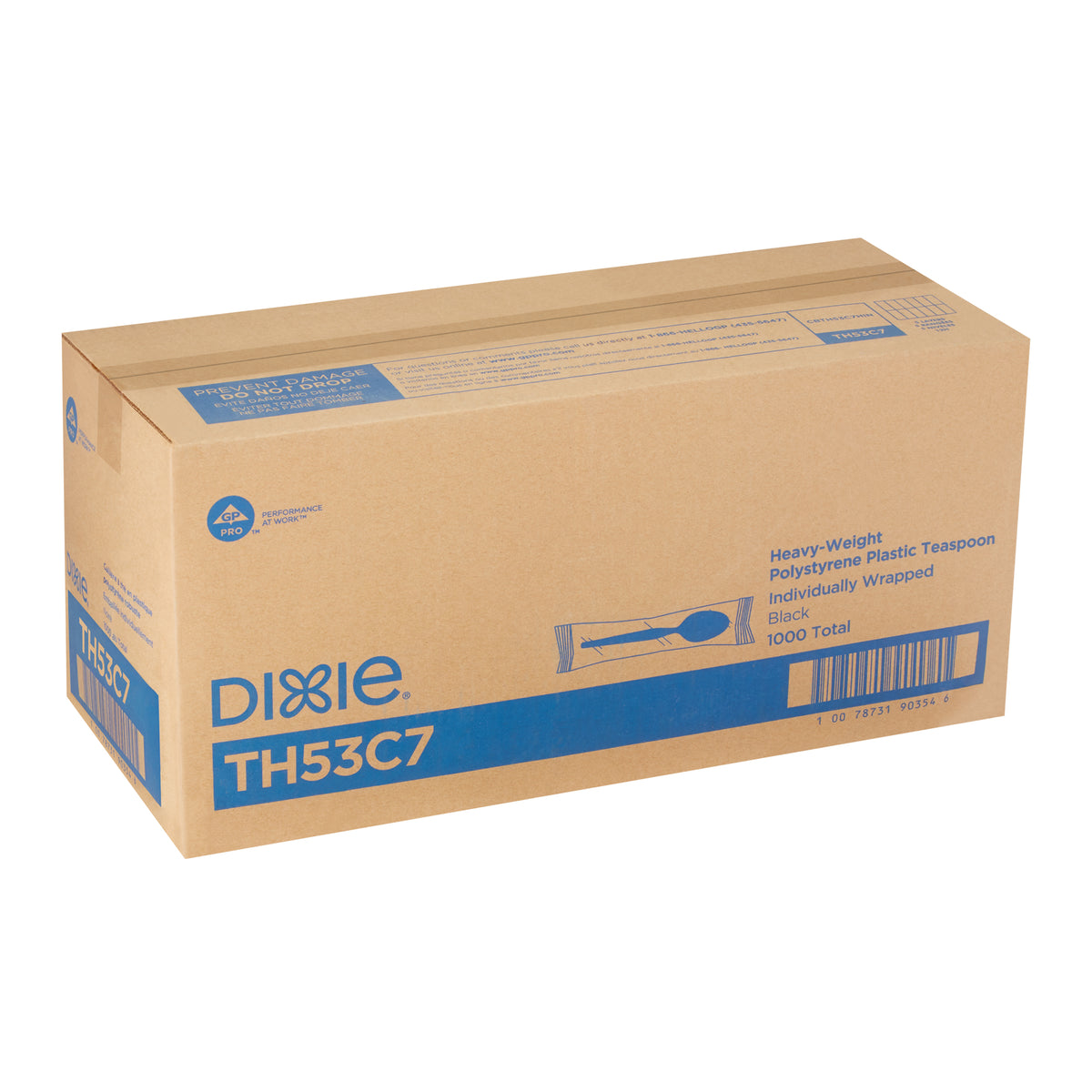 Dixie Products Dixie(r) Heavy-weight Polystyrene Disposableplastic Teaspoons Individually Wrapped Black 1 000 S - 1000 Count - 1 Per Case
