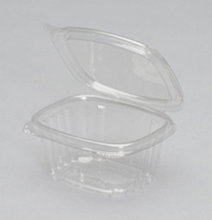 Genpak - Hinged 4.25 Inch X 3.63 Inch X 1.88 Inch Clear Hinged Deli Container, 100 Each, 100 Per Pack, 4 Per Case