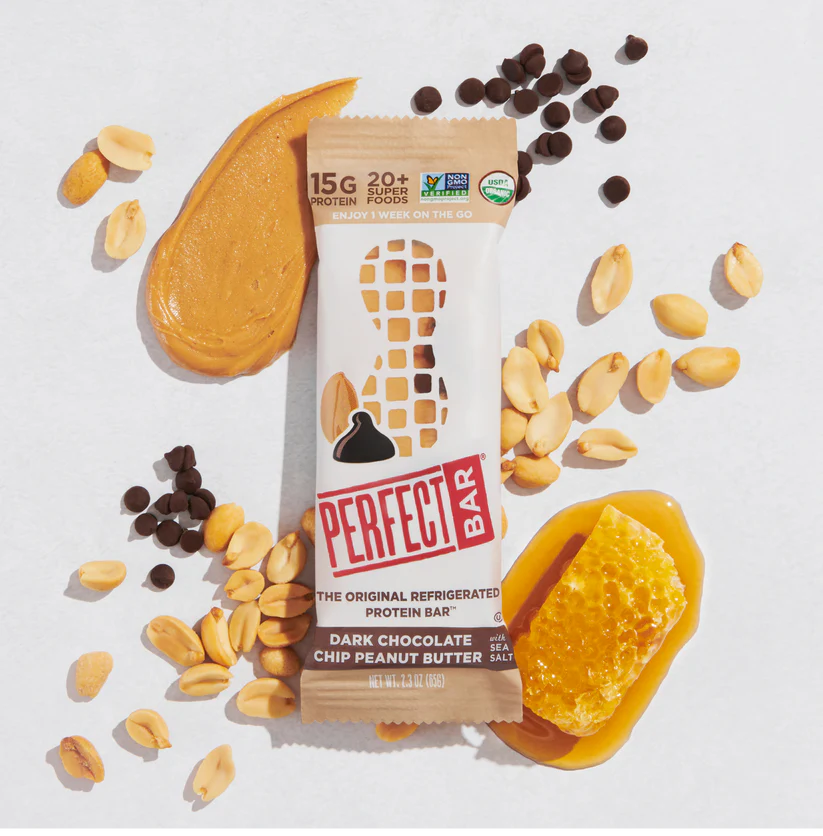 Perfect Bar Dark Chocolate Chip Peanut Butter Master 2.3 Ounce Size - 16 Per Case
