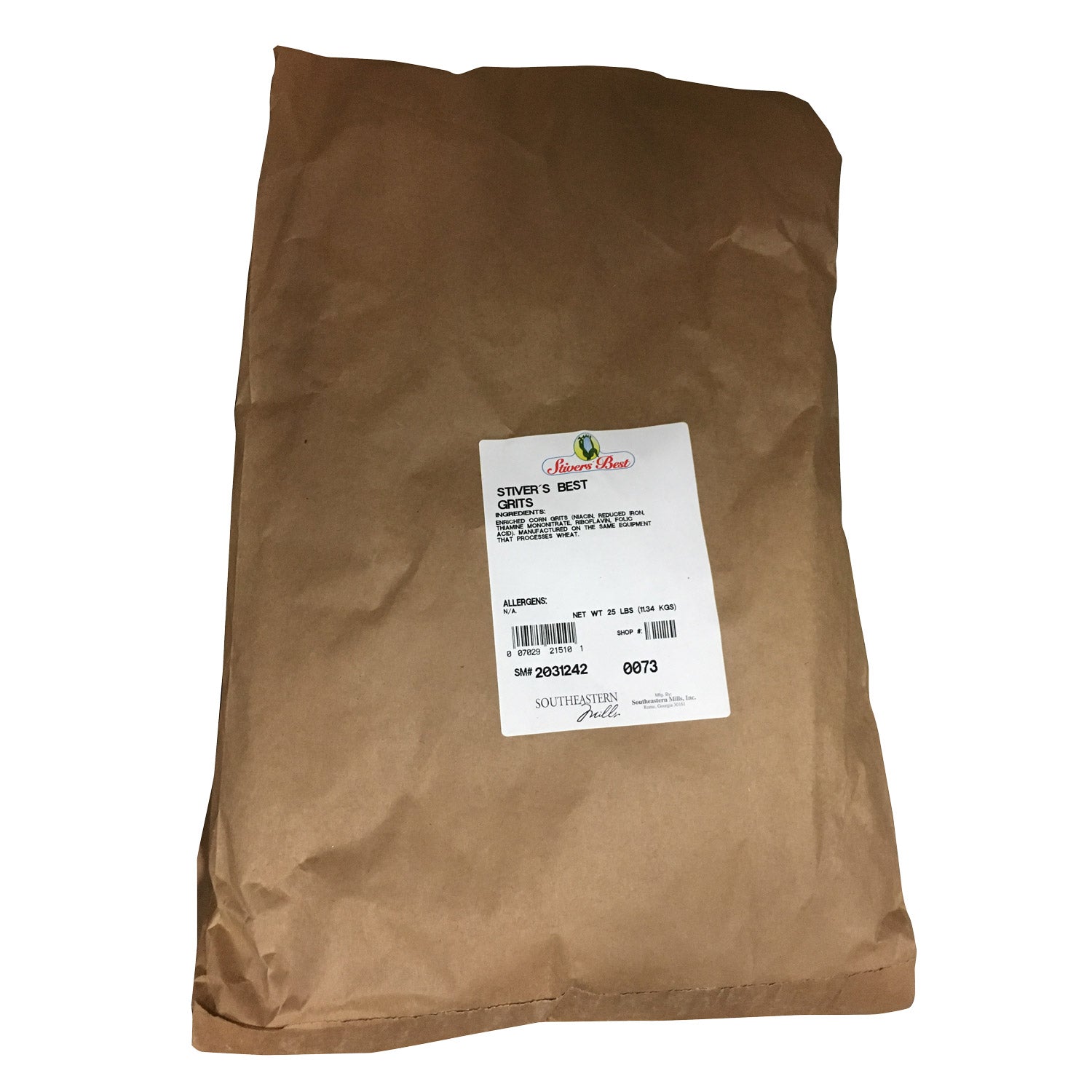 Stiver's Best Grits 25 Pound Each - 1 Per Case