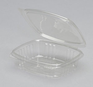 Genpak - Hinged 5.38 Inch X 4.5 Inch X 1.5 Inch Clear Hinged Deli Container, 100 Each, 100 Per Pack, 2 Per Case