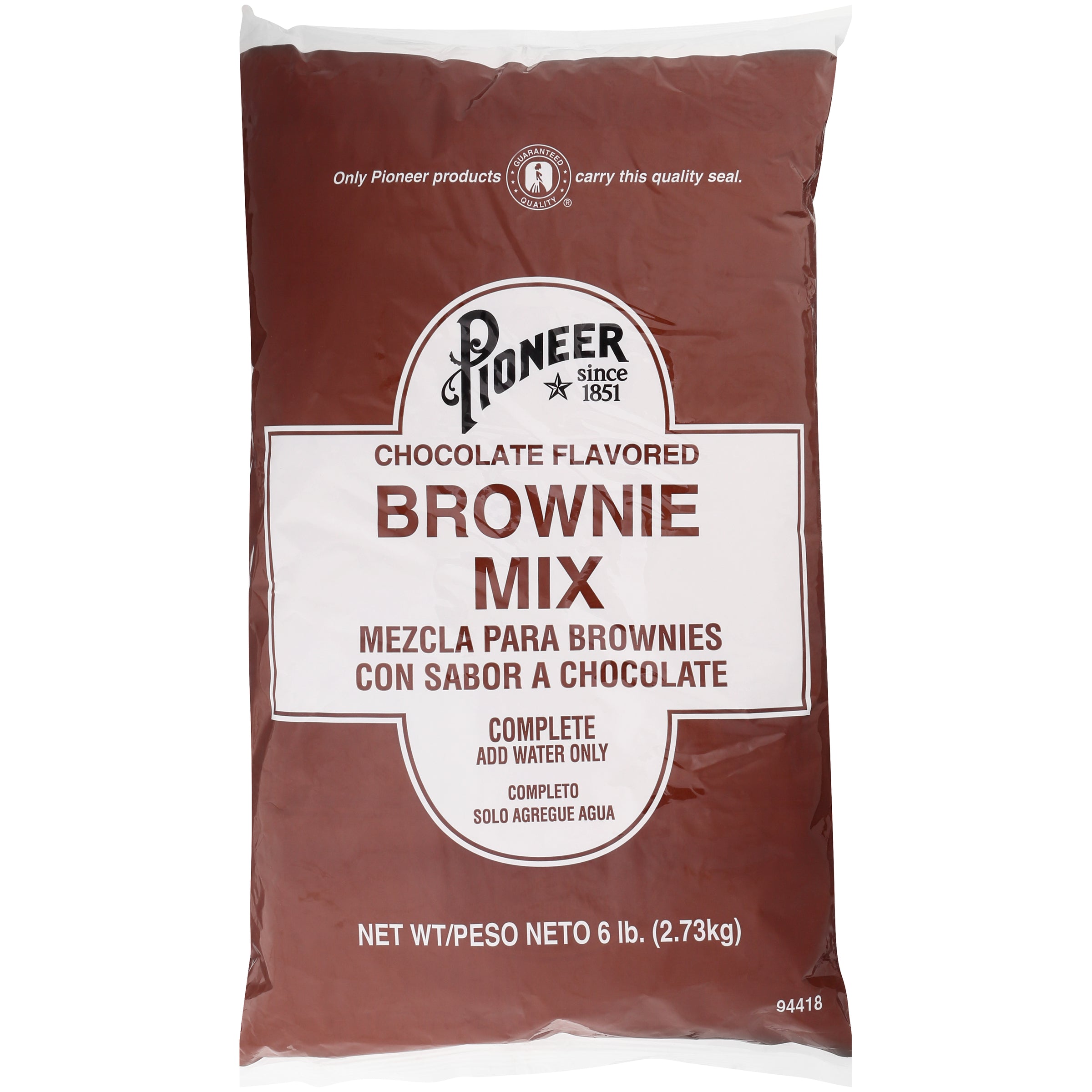 Pioneer Chocolate Flavored Brownie Mix 6 Pound Each - 6 Per Case