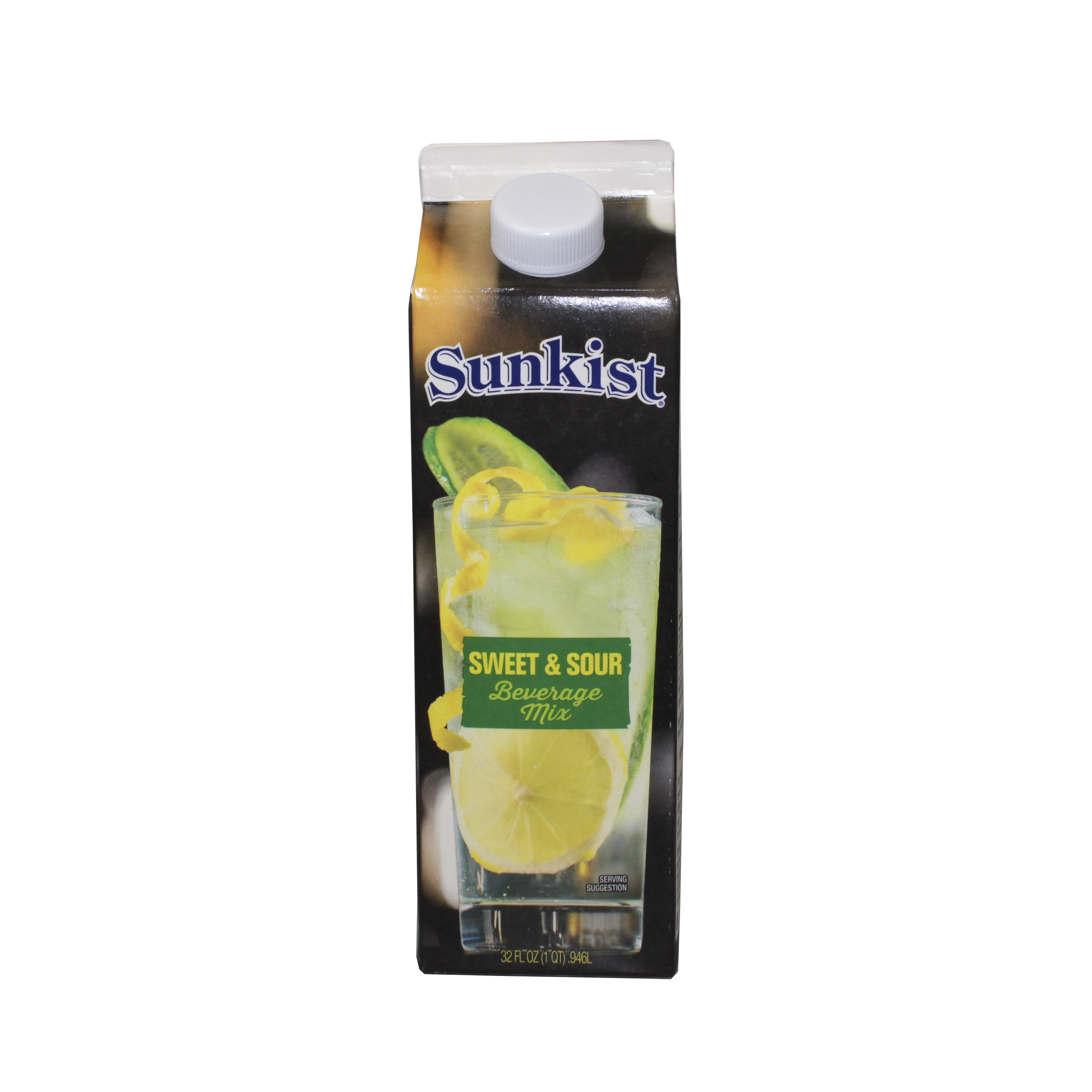 Sunkist Sweet Sour Lemon Cocktail Mixer 32 Fluid Ounce - 12 Per Case