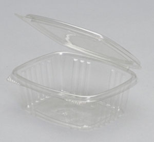 Genpak - Hinged 5.38 Inch X 4.5 Inch X 2.5 Inch Clear Hinged Deli Container, 100 Each, 100 Per Pack, 2 Per Case