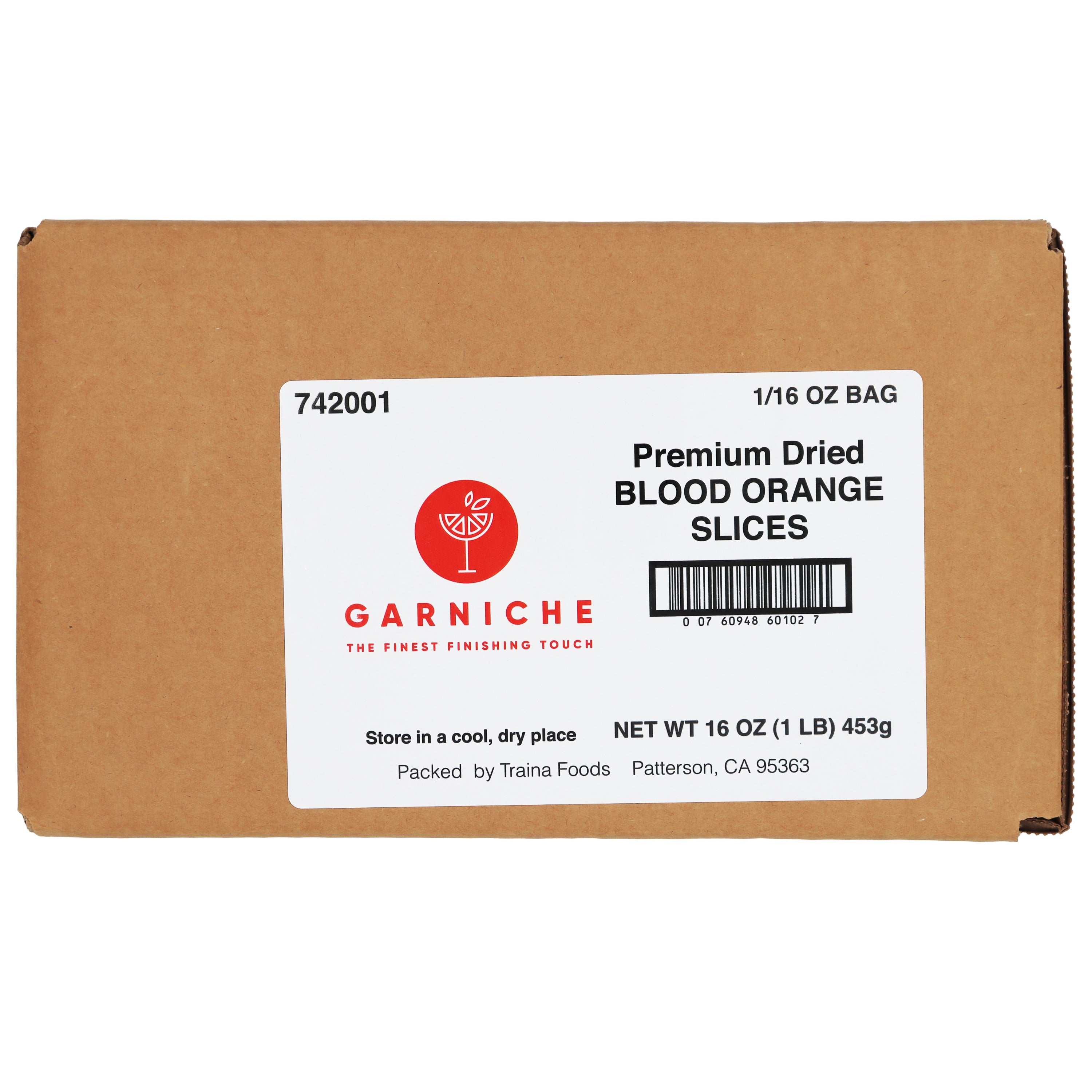 Garniche Dried Blood Orange Slices 1 Pound Each - 1 Per Case