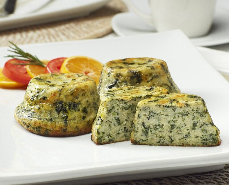Oak Stove Kitchens Crustless Quiche : Sauteed Spinach & Cheese Per Case 50 Count Packs -