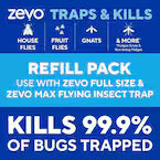 Zevo Flying Insect Trap Full Size Refill - 2 Refill Cartridges, 2 Count, 8 Per Case