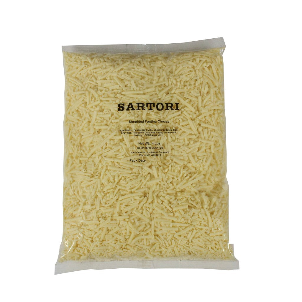 Cheese Fontina Shred 4 Pound Each - 2 Per Case.
