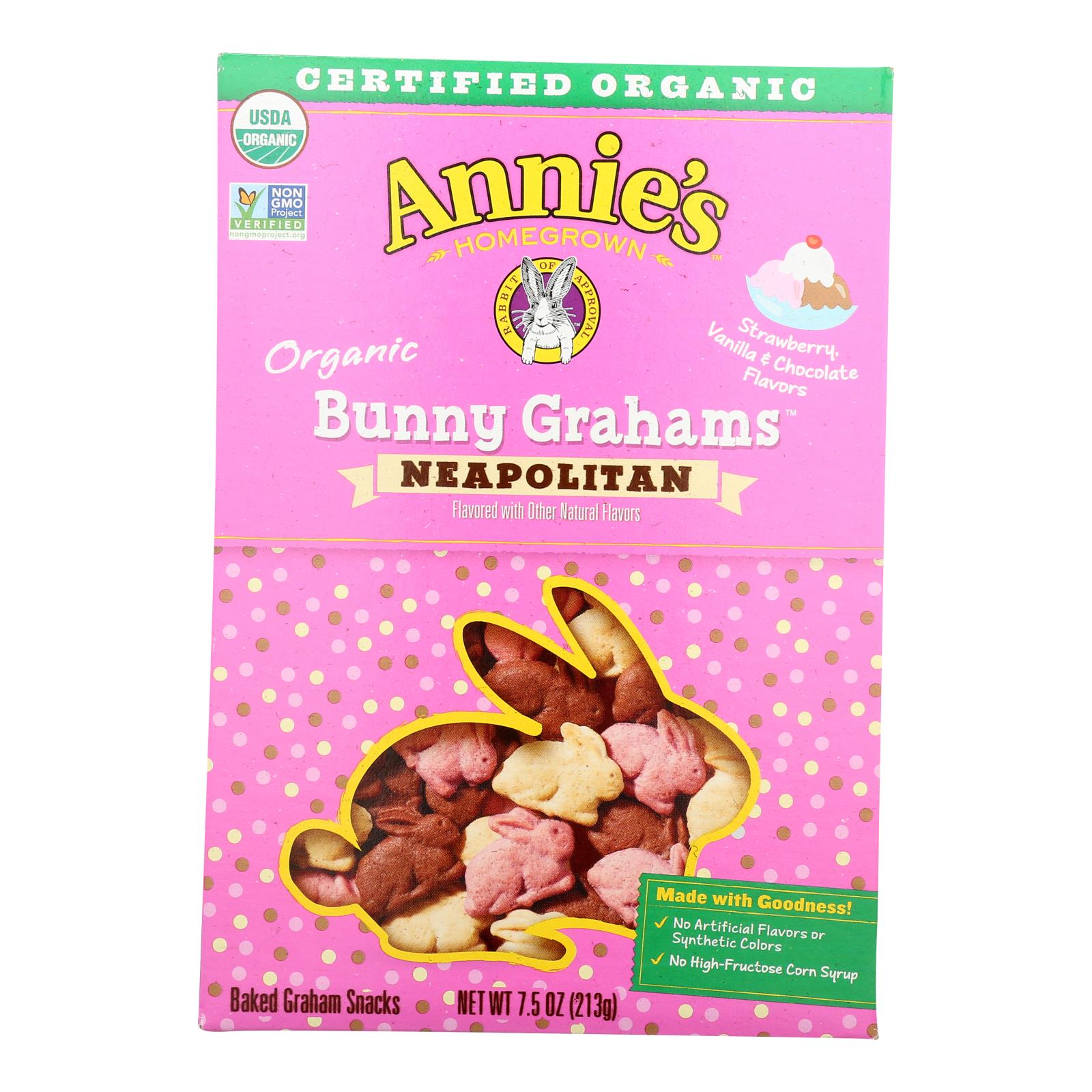Annie's Homegrown - Crckrs Neapltn Bunnie - Case of 12-7.5 Ounce