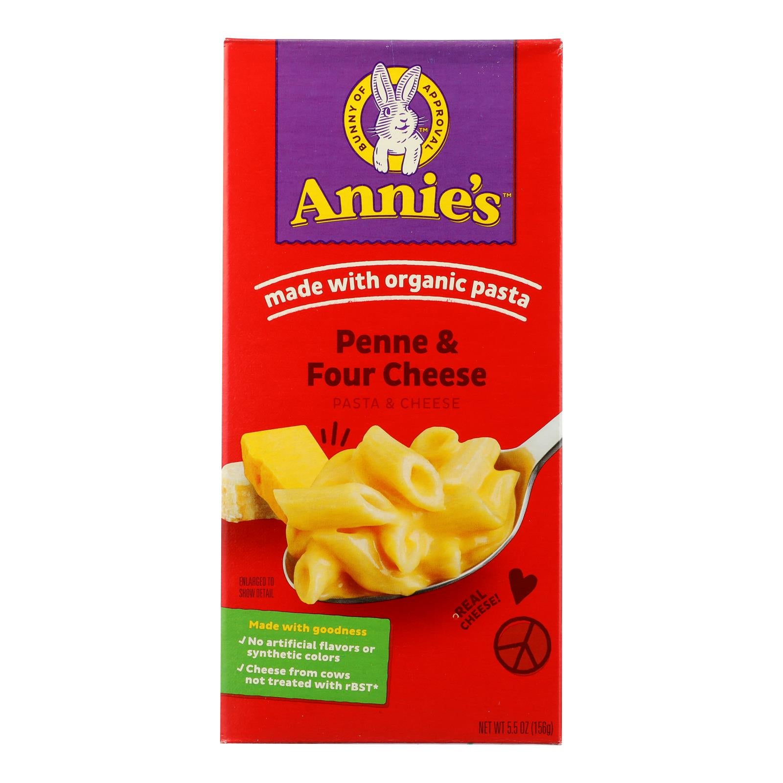Annie's Homegrown Four Cheese Macaroni and Cheese - Case of 12 - 5.5 Ounce.