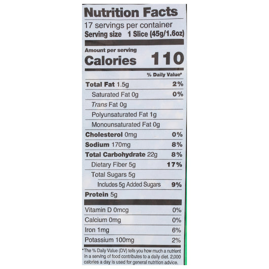 Daves Killer Organic Whole Grain and Seeds Loaf 27 Ounce Size - 8 Per Case.