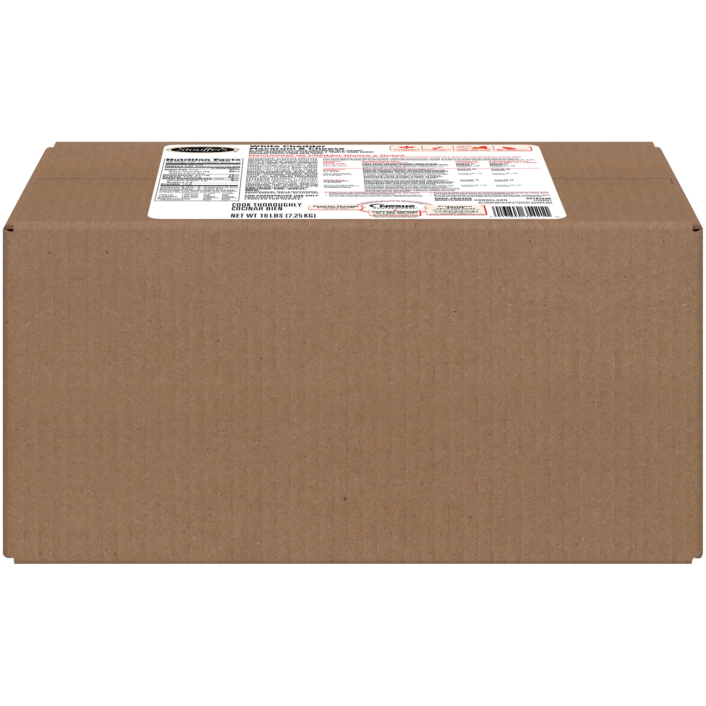 Stouffer's White Cheddar Macaroni & Cheese 4x4LB, 16 Pound Each - 1 Per Case.