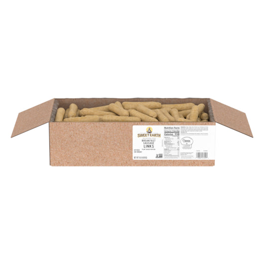 Sweet Earth Breakfast Sausage Links Plant Based Protein Pouch 9 Pound Each - 1 Per Case.