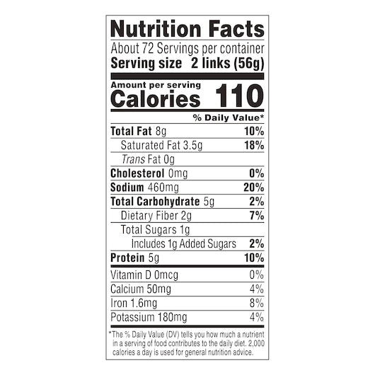 Sweet Earth Breakfast Sausage Links Plant Based Protein Pouch 9 Pound Each - 1 Per Case.