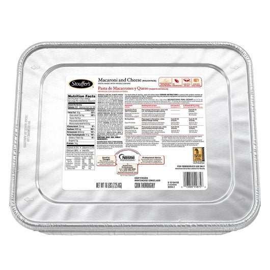 Stouffer's Whole Grain Macaroni & Cheese Pouches 4 Pound Each - 4 Per Case.