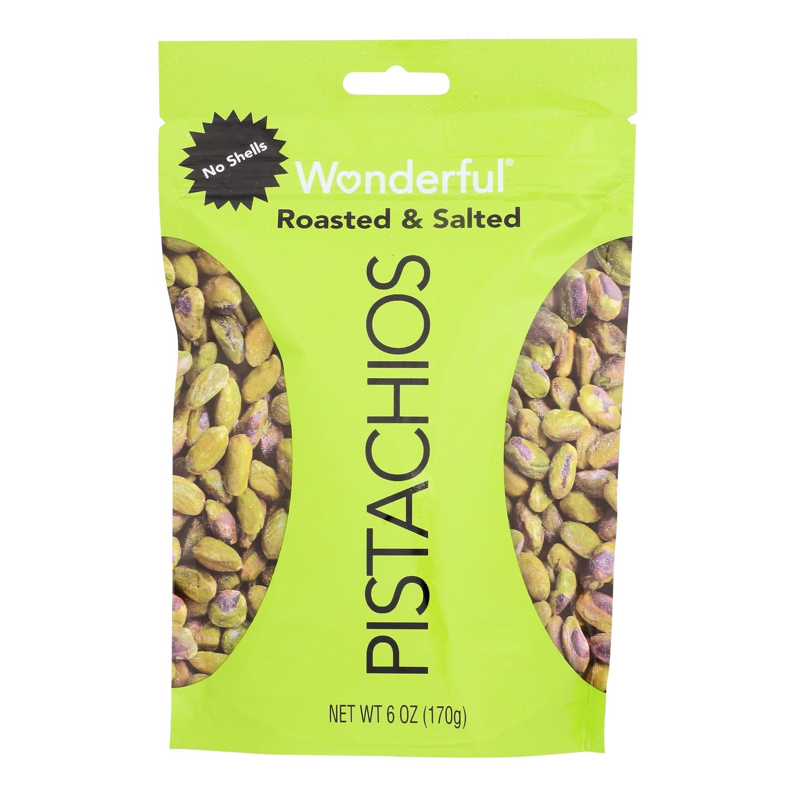 Wonderful Pistachios - Pistachio Roasted & Salted - Case of 10-6 Ounce
