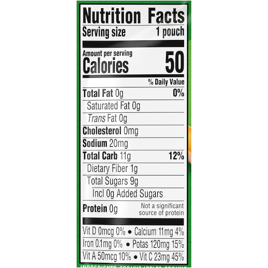 Gerber 2nd Foods Organic Apple Carrot Squash Baby Food Pouch, 3.5 Ounce Size, 6 Per Box - 2 Boxes Per Case.