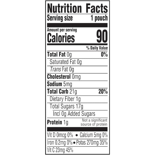 Gerber 2nd Foods Organic Banana Mango Baby Food Pouch, 3.5 Ounce Size, 6 Per Box - 2 Boxes Per Case.