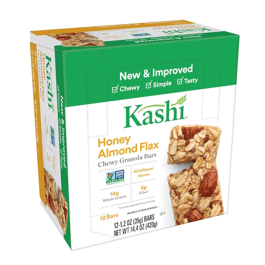 Kashi Chewy Bars Honey Almond Flax 1.2 Ounce Size - 72 Per Case.
