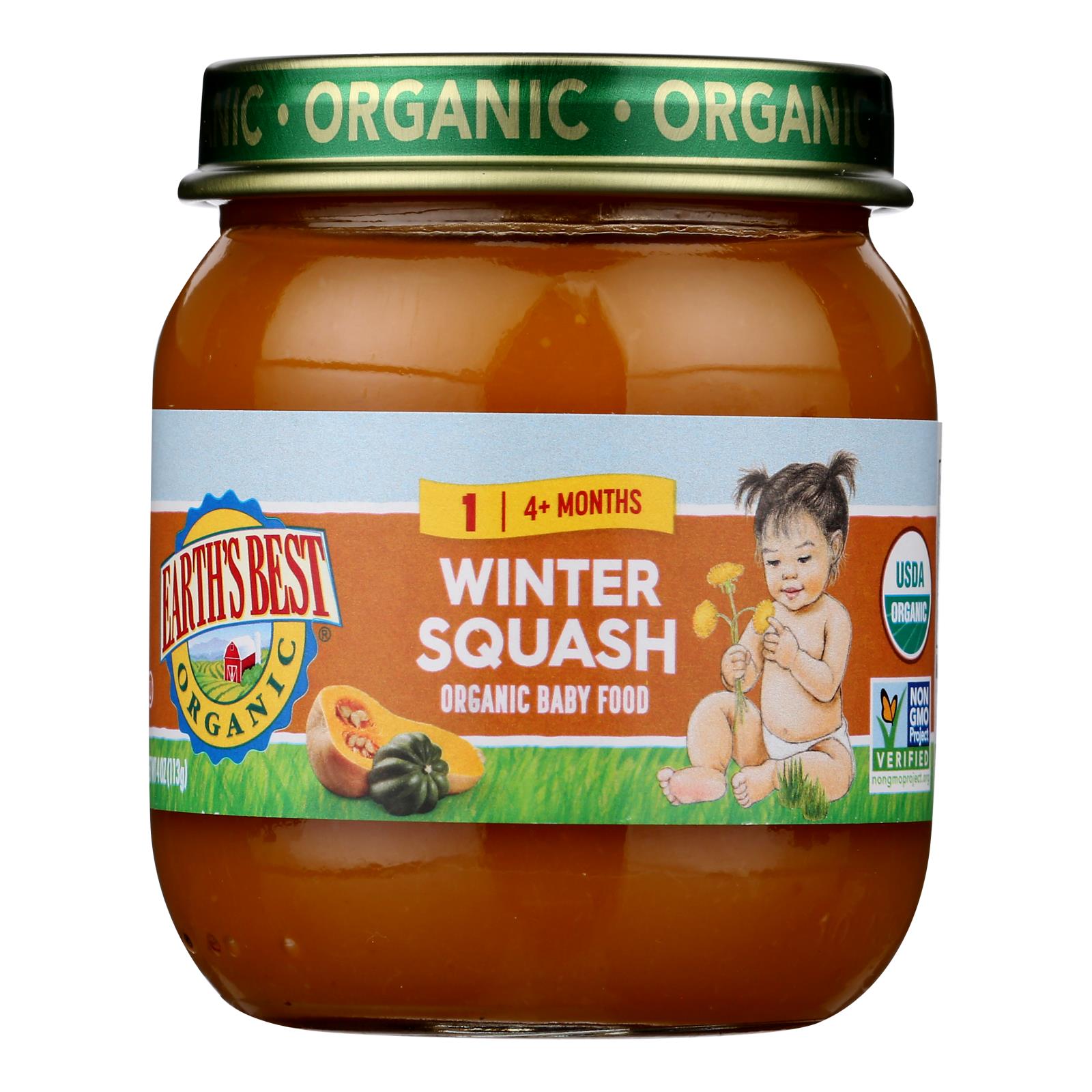 Earth's Best - Stg 2 Og2 Winter Squash - Case of 10-4 Ounce