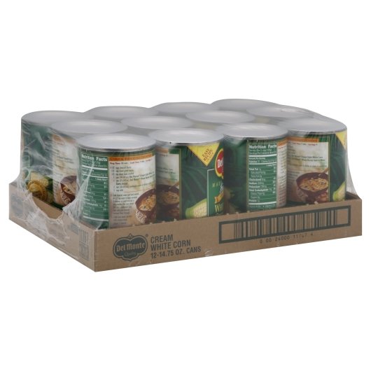 Del Monte Harvest Selects Cream Style White Corn 14.75 Ounce Size - 12 Per Case.